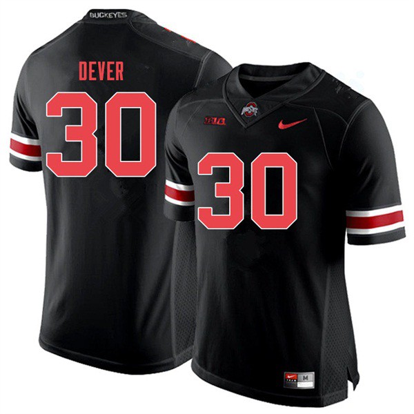Ohio State Buckeyes #30 Kevin Dever Men Player Jersey Black Out